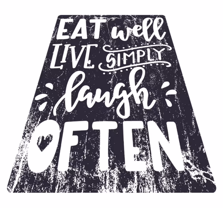 Tappeto pvc cucina mangia bene e ridi spesso - TenStickers