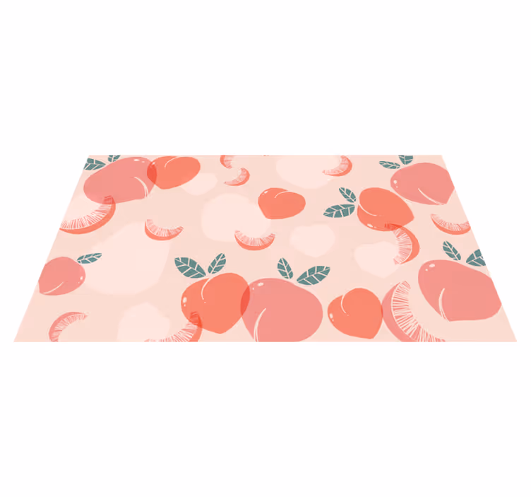 Tappeto vinile fiori modelli fruttati - TenStickers