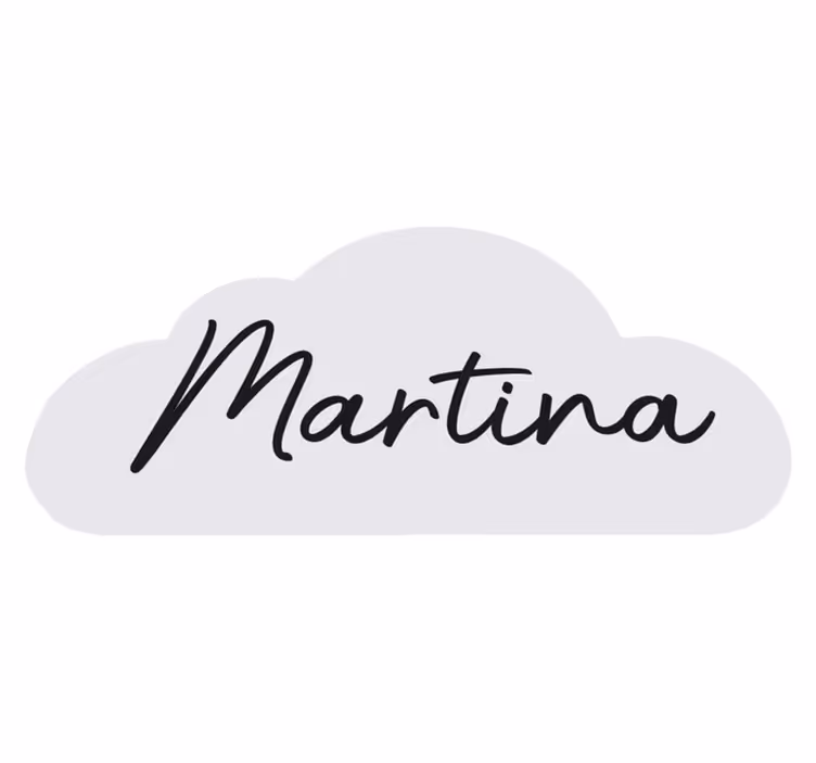 Tappeto vinile per bambini nuvola grigia con nome - TenStickers