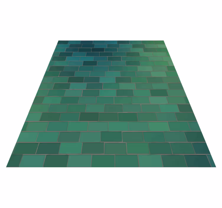 Tappeto vinile piastrelle design verde strutturato - TenStickers