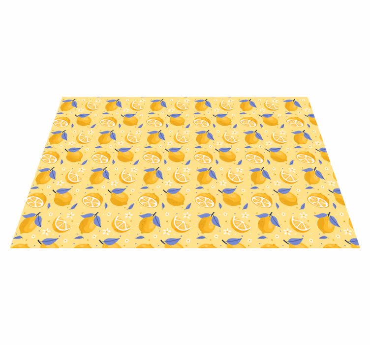 Tappeto pvc cucina delizia con motivo al limone - TenStickers