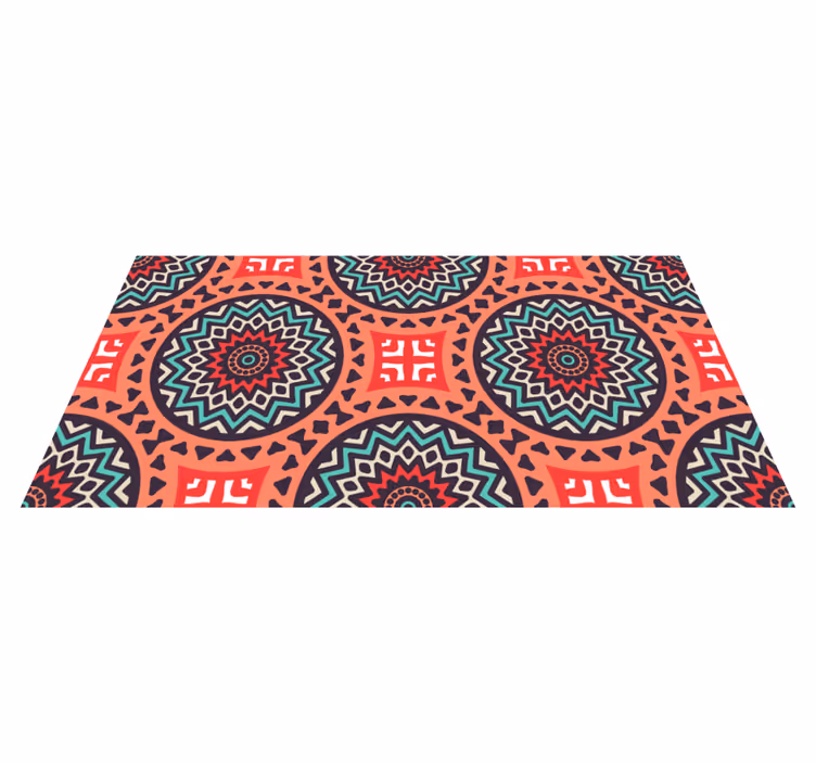 Tappeto vinile Mandala motivo a medaglione geometrico - TenStickers