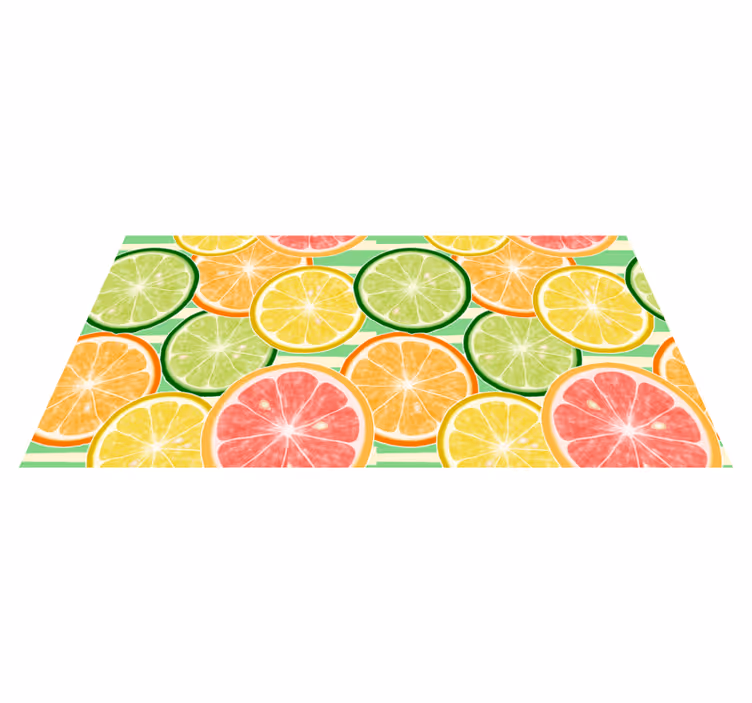Tappeto pvc cucina motivo a agrumi - TenStickers