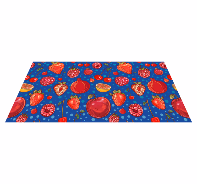 Tappeto pvc cucina disegno di bacche colorate - TenStickers