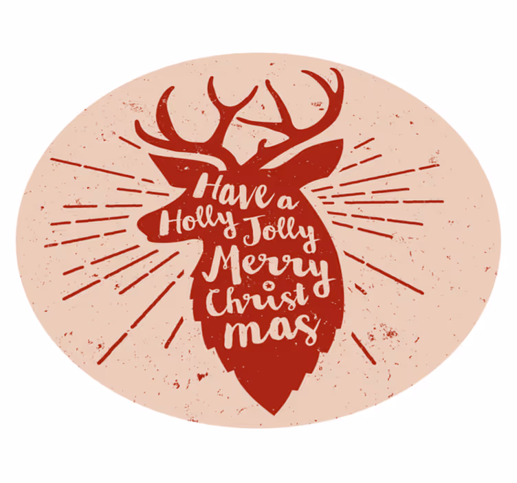 Tappeto Vinile Natale motivo di renne natalizie - TenStickers