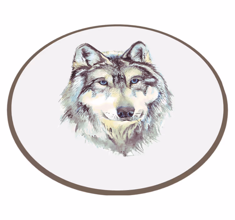 Tappeto vinile animali illustrazione del lupo - TenStickers