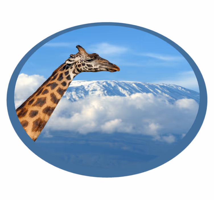 Tappeto vinile animali vista maestosa della giraffa - TenStickers