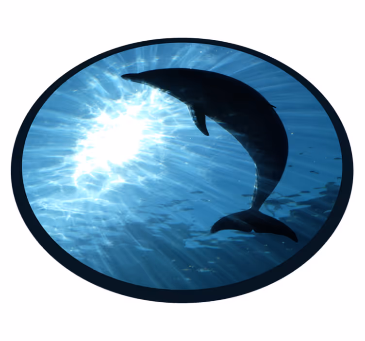 Tappeto vinile animali delfino che schizza - TenStickers