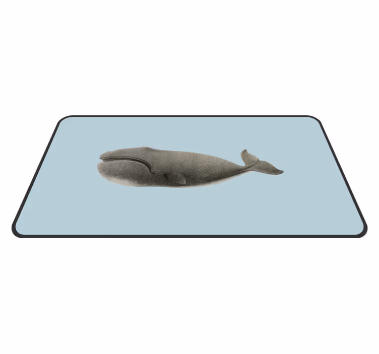 Tappeto vinile animali disegno della sagoma della balena - TenStickers