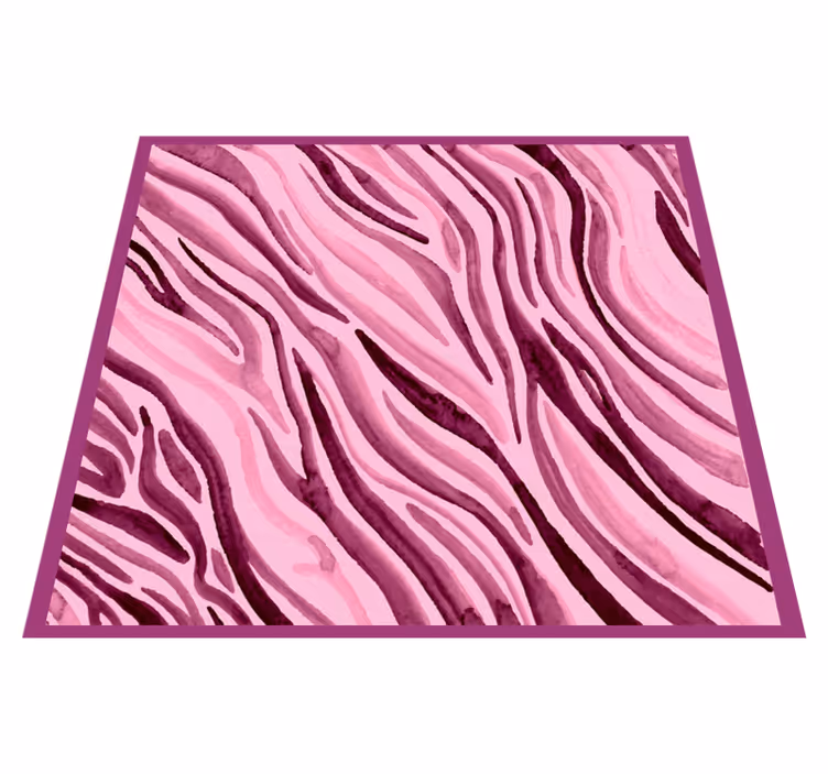 Tappeto vinile stampa animale strisce zebra rosa - TenStickers