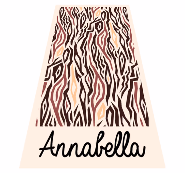 Tappeto vinile con nome modello animale stilizzato - TenStickers