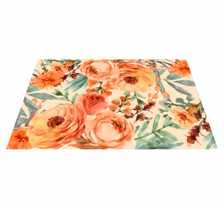 Tappeto vinile fiori natura vibrante in vetrina - TenStickers