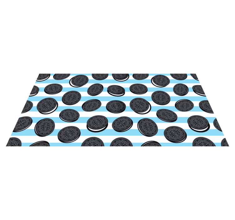 Tappeto pvc cucina motivo a strisce oreo - TenStickers