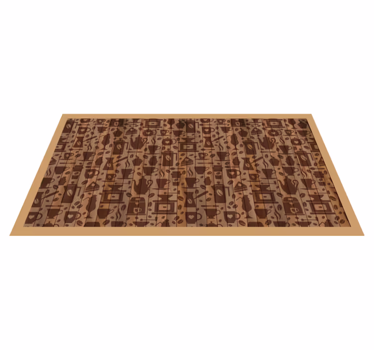 Tappeto pvc cucina modelli di tazze da caffè - TenStickers
