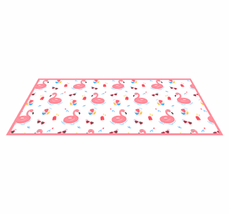 Tappeto pvc cucina design estivo fenicottero - TenStickers
