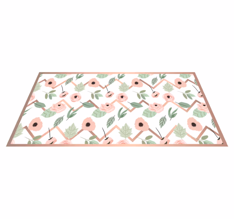 Tappeto vinile fiori concetto di foglia botanica - TenStickers