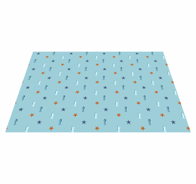 Tappetto vinile stelle motivo stelle blu - TenStickers