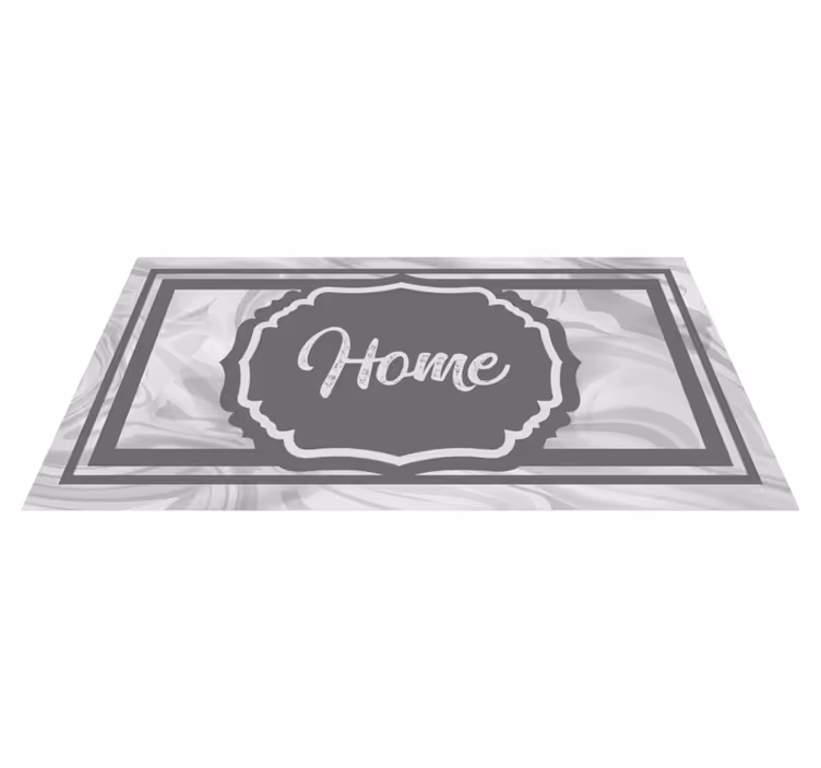 Zerbino pvc frase di saluto grigia - TenStickers
