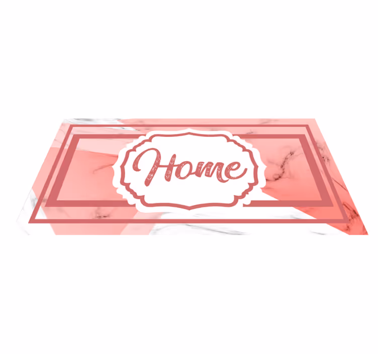 Tappeto vinile frase dichiarazione di casa chic - TenStickers