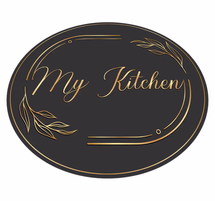 Tappeto pvc cucina stile dorato per la mia cucina - TenStickers