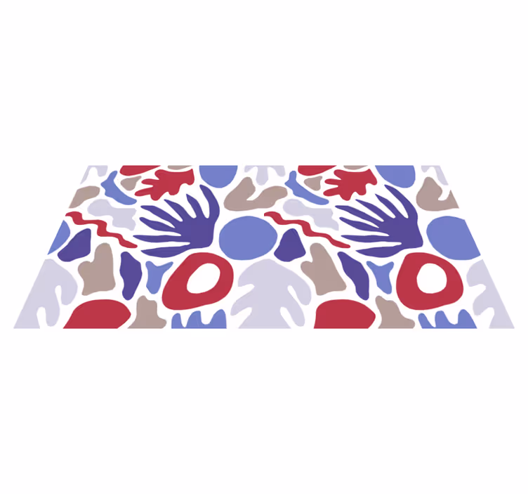 Tappeto vinile minimalista modello di forma astratta - TenStickers
