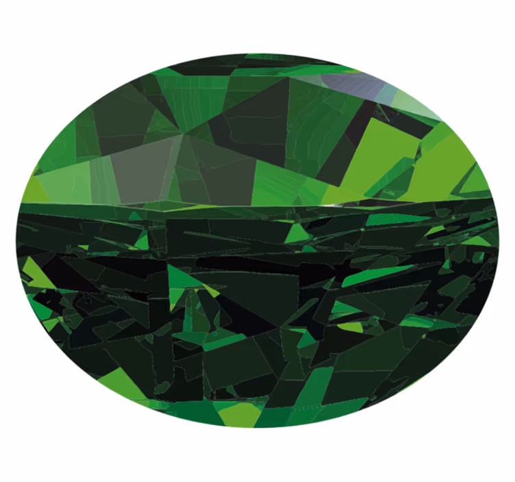 Tappeto vinile motivi sfaccettature geometriche verdi - TenStickers