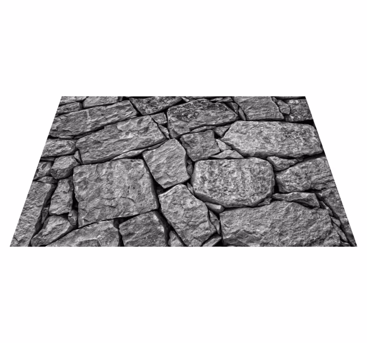 Tappeto vinile effetto pietra modello grigio realistico - TenStickers