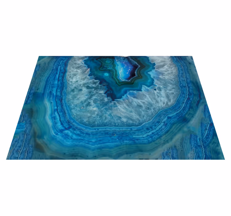 Tappeto vinile effetto marmo splendida agata blu - TenStickers