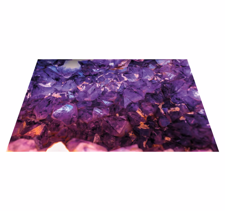Tappeto vinile effetto pietra cristallo viola - TenStickers