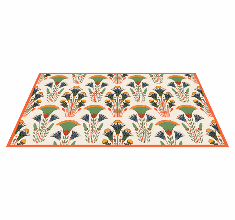 Tappeto vinile fiori modello vintage scandinavo - TenStickers