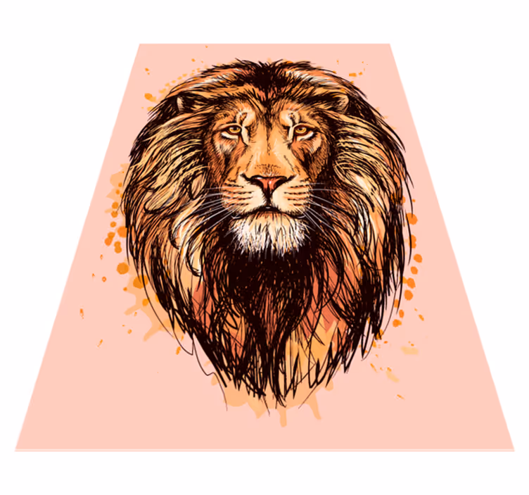 Tappeto vinile animali maestoso volto di leone - TenStickers