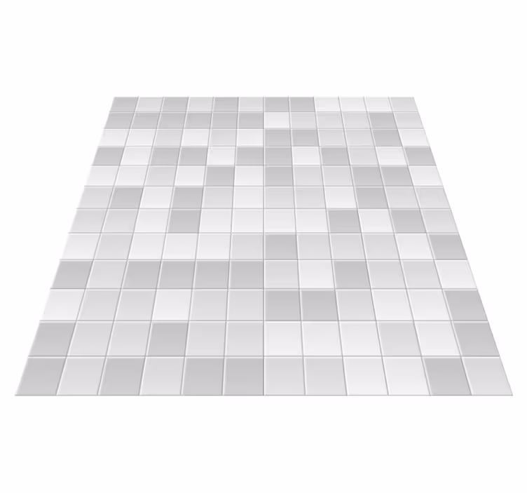 Tappeto vinile bagno mosaico grigio lucido - TenStickers