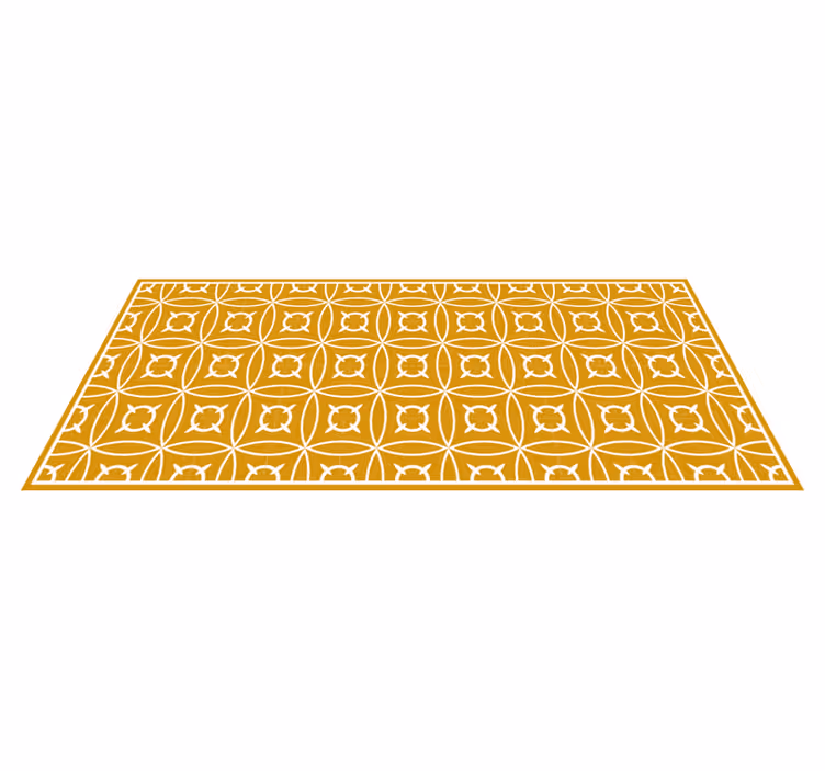 Tappeto vinile piastrelle motivo geometrico giallo - TenStickers