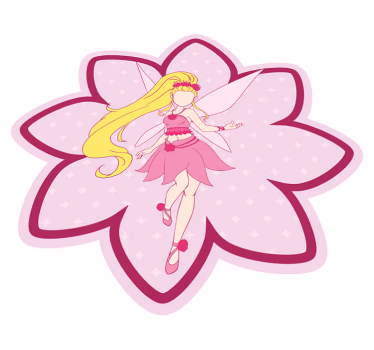 Tappeto vinile per bambini stampa di fiori di fata - TenStickers