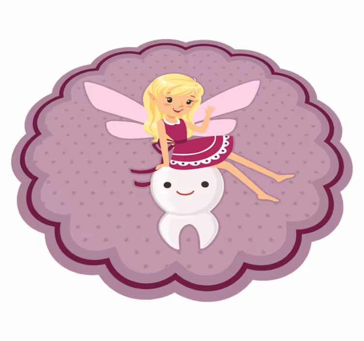 Tappeto vinile per bambini fata e dente - TenStickers