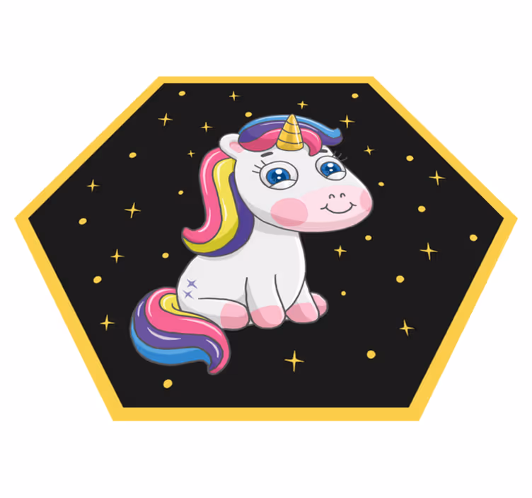 Tappeto vinile per bambini delizia di unicorno colorato - TenStickers