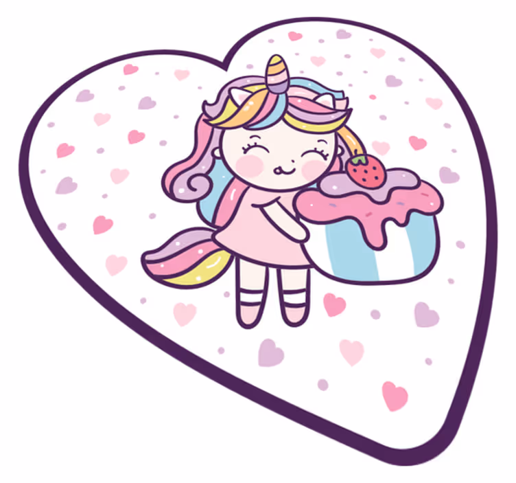 Tappeto vinile per bambini dolcetto di unicorno carino - TenStickers