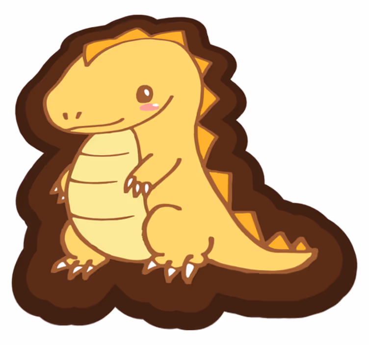 Tappeto vinile per bambini dinosauro carino dinosauro - TenStickers