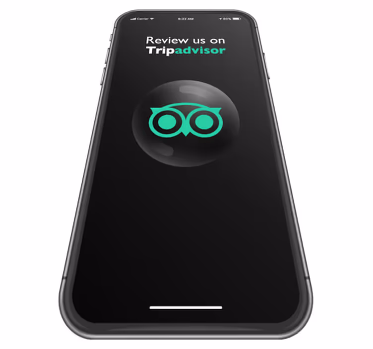Tappeto vinile saldi lasciaci una recensione su tripadvisor - TenStickers