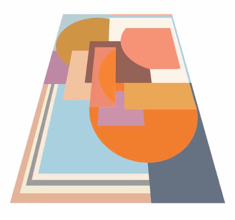 Tappeto vinile geometrico forme sorprendenti - TenStickers