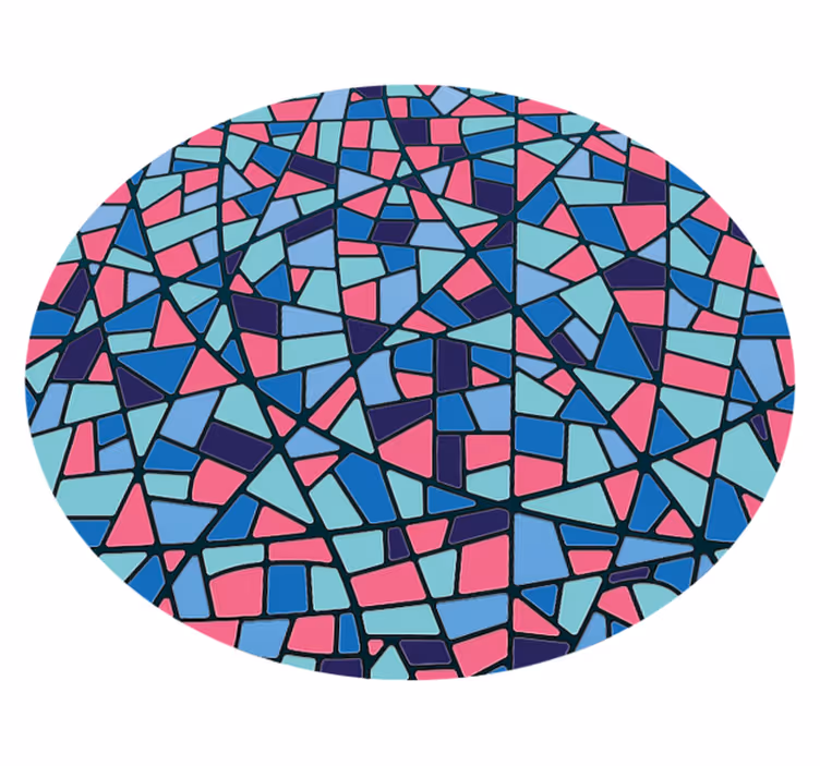 Tappeto vinile mosaico disposizione geometrica colorata - TenStickers