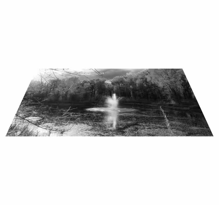 Tappeto vinile natura vista serena della cascata - TenStickers