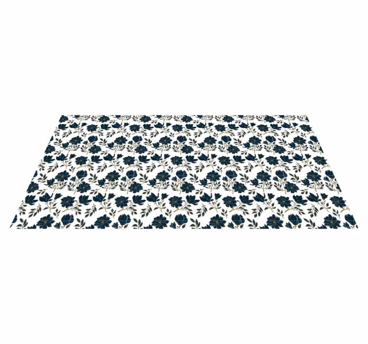 Tappeto vinile fiori design di bellezza floreale - TenStickers