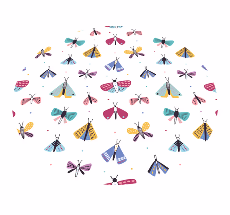 Tappeto vinile bebé collezione di insetti colorati - TenStickers