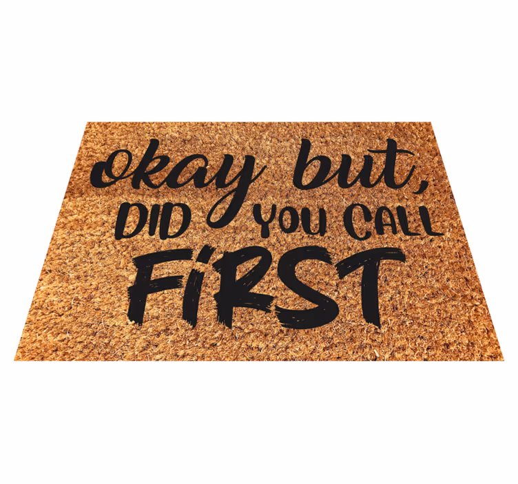 Zerbino pvc frase divertente benvenuto - TenStickers