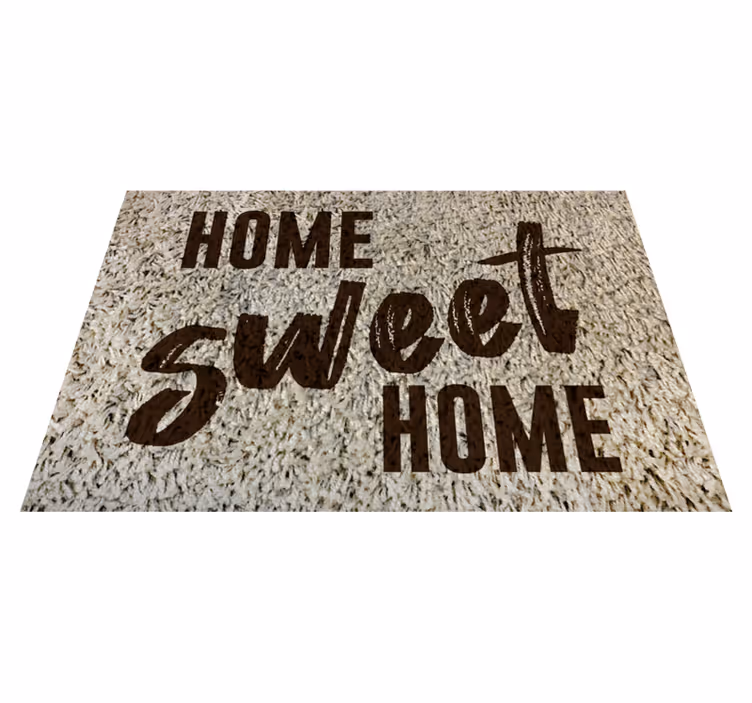 Tappeto vinile frase soffice casa dolce casa - TenStickers