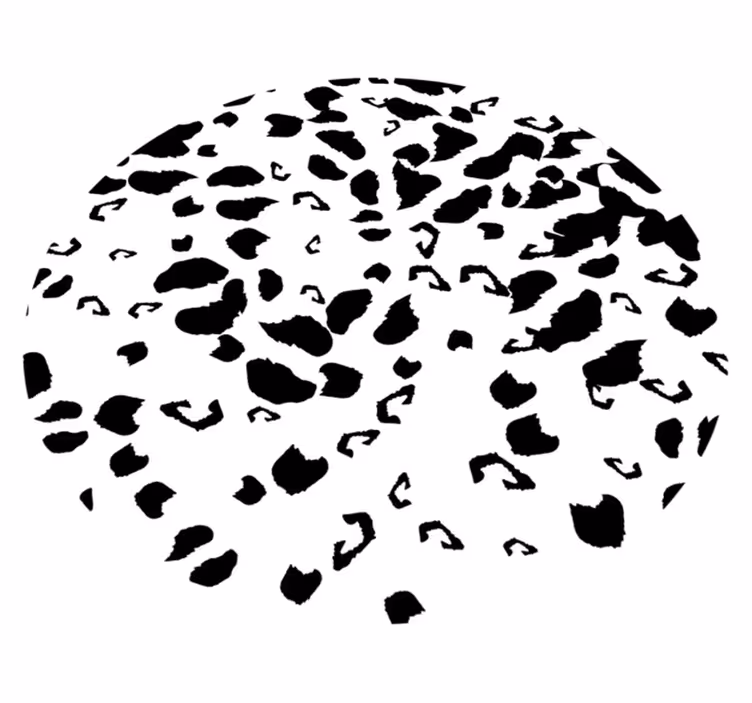 Tappeto vinile stampa animale macchie giraffa bianche e nere - TenStickers