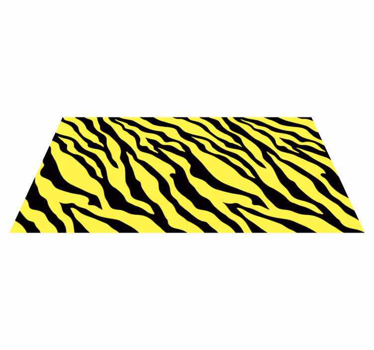 Tappeto vinile stampa animale motivo zebra gialla - TenStickers