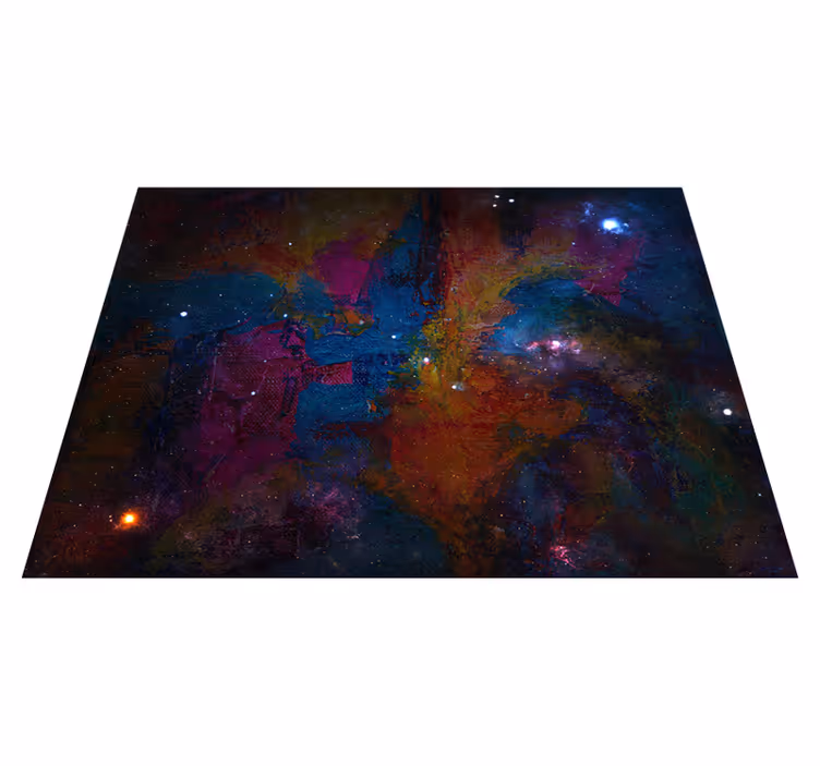 Tappetto vinile stelle progettazione dello spazio cosmico - TenStickers