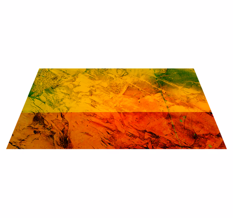 Tappeto vinile motivi strati di colori caldi - TenStickers